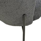 Scaun cu funcție Houlian, Stil Modern, Material textil antracit și metal, negru, 46x66x89 cm