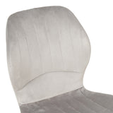 Scaun cu funcție Jelour, catifea și metal, gri - negru, 46x60x84 cm