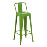 Scaun cu spatar Utopia metalic, Antracit - Verde, 42x42x97 cm - Scaun cu spatar Utopia metalic, Antracit - Verde, 42x42x97 cm