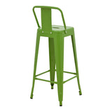 Scaun cu spatar Utopia metalic, Antracit - Verde, 42x42x97 cm - Verde