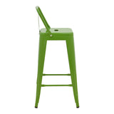 Scaun cu spatar Utopia metalic, Antracit - Verde, 42x42x97 cm - Verde