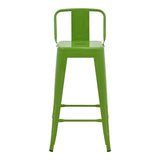 Scaun cu spatar Utopia metalic, Antracit - Verde, 42x42x97 cm - Verde