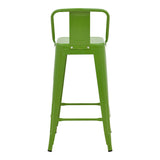 Scaun cu spatar Utopia metalic, Antracit - Verde, 42x42x97 cm - Verde