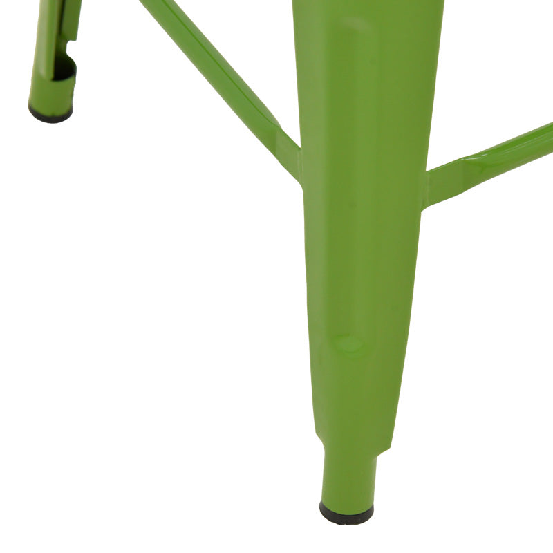 Scaun cu spatar Utopia metalic, Antracit - Verde, 42x42x97 cm - Verde