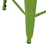 Scaun cu spatar Utopia metalic, Antracit - Verde, 42x42x97 cm - Verde