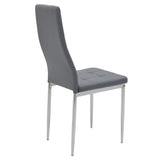 Scaun Cube, picioare, cromate, 48x50x90 cm - Gri