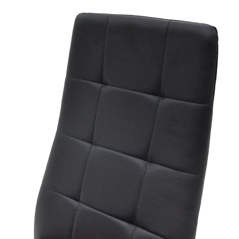 Scaun Cube, picioare, cromate, 48x50x90 cm - Negru