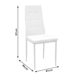 Scaun Cube, picioare, cromate, 48x50x90 cm - Negru