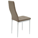 Scaun Cube, picioare, cromate, 48x50x90 cm - Bej