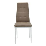 Scaun Cube, picioare, cromate, 48x50x90 cm - Bej