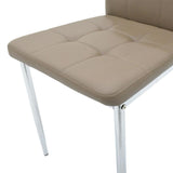 Scaun Cube, picioare, cromate, 48x50x90 cm - Bej
