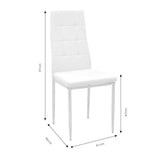 Scaun Cube, picioare, cromate, 48x50x90 cm - Bej
