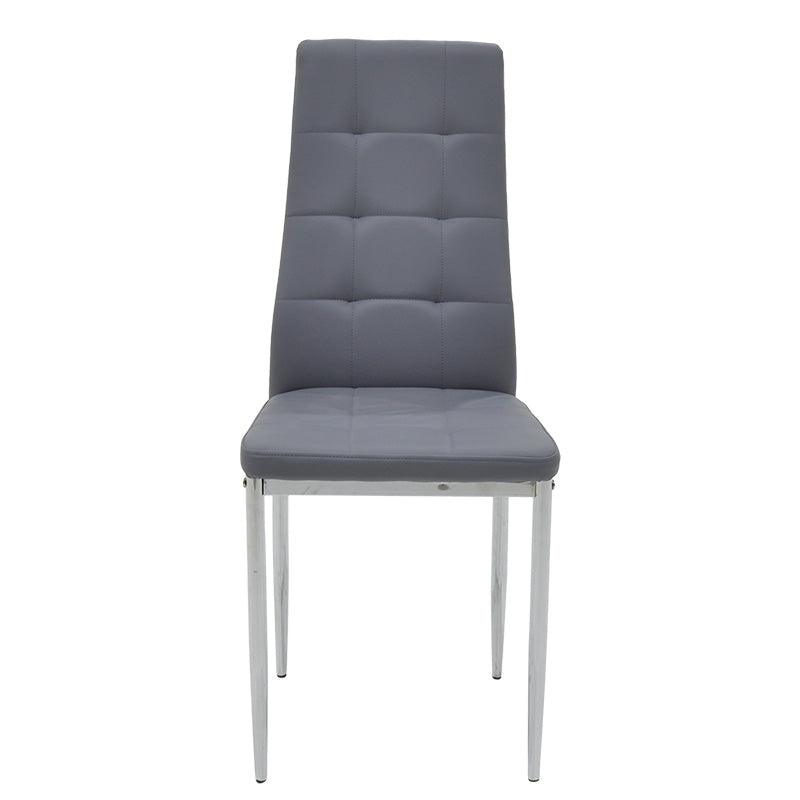 Scaun Cube, picioare, cromate, 48x50x90 cm - Gri