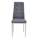 Scaun Cube, picioare, cromate, 48x50x90 cm - Gri