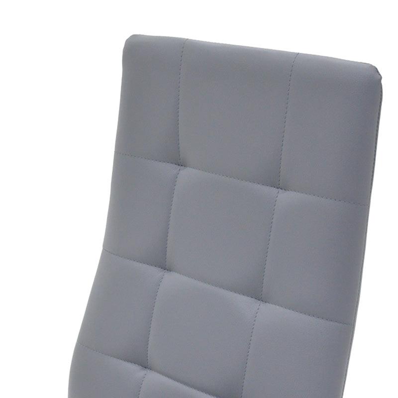 Scaun Cube, picioare, cromate, 48x50x90 cm - Gri