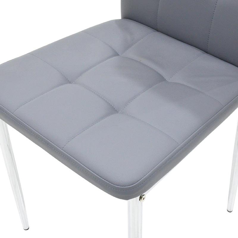 Scaun Cube, picioare, cromate, 48x50x90 cm - Gri