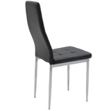 Scaun Cube, picioare, cromate, 48x50x90 cm - Negru