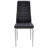 Scaun Cube, picioare, cromate, 48x50x90 cm - Negru