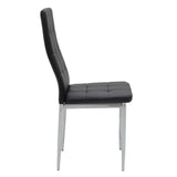 Scaun Cube, picioare, cromate, 48x50x90 cm - Negru
