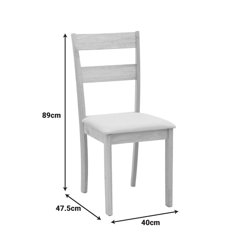 Scaun Dallan chair, Alb - Natural, 40x48x89 cm - Alb