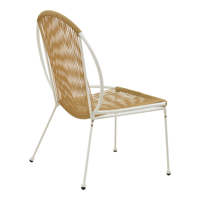 Scaun Dapper metal alb- pe Natural, 64x74x76 cm