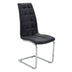 Scaun Darrell pu negru - metal, cromat, 42x49x106 cm