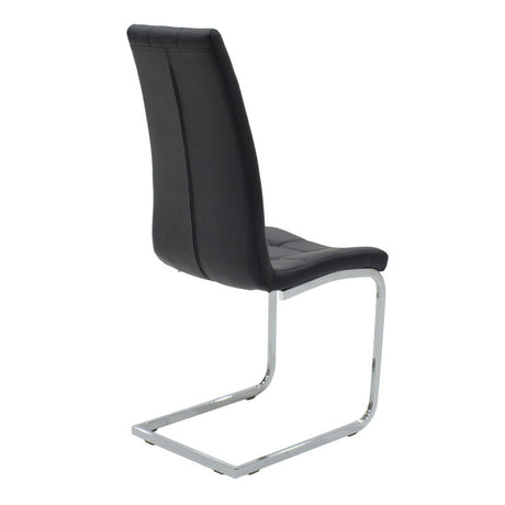 Scaun Darrell pu negru - metal, cromat, 42x49x106 cm