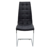 Scaun Darrell pu negru - metal, cromat, 42x49x106 cm