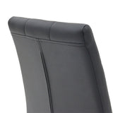 Scaun Darrell pu negru - metal, cromat, 42x49x106 cm