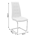 Scaun Darrell pu negru - metal, cromat, 42x49x106 cm