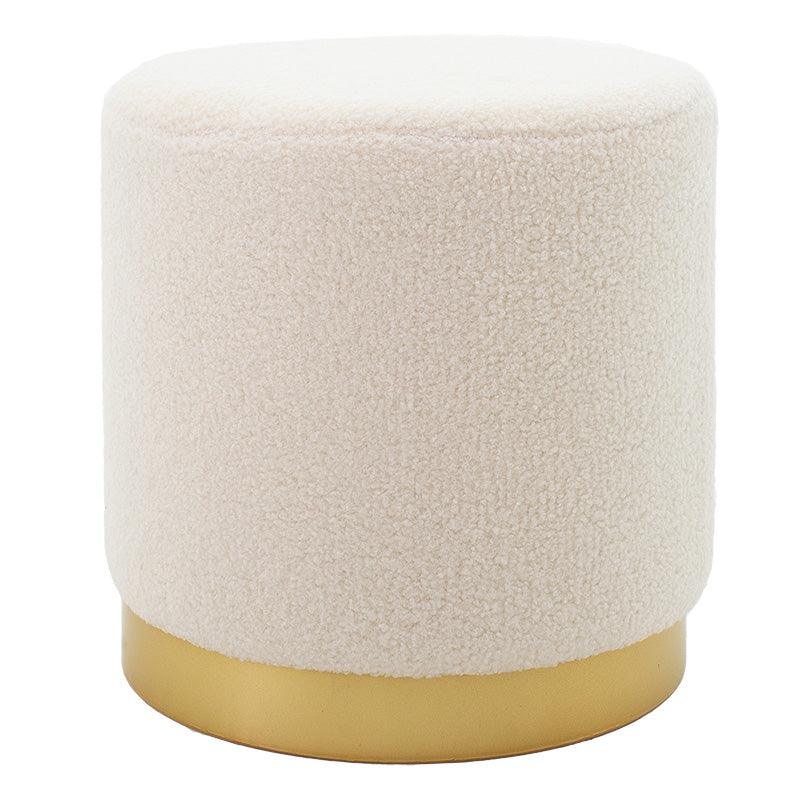 Taburet Dash catifea 35x35 cm - Crem