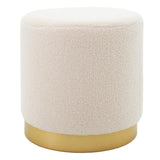 Taburet Dash catifea 35x35 cm - Crem