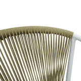 Scaun de aluminiu Convince stivuibil cu cadru alb-textilene-pe rachita Natural, Natural, 56x63x82 cm