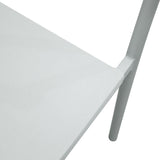 Scaun de aluminiu Convince stivuibil cu cadru alb-textilene-pe rachita Natural, Natural, 56x63x82 cm