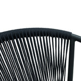 Scaun de aluminiu Convince stivuibil cu cadru Gri-textilene-pe ratan, 56x63x82 cm
