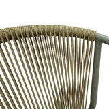 Scaun de aluminiu Convince stivuibil cu cadru maro-textilen-PE din rattan, 56x63x82 cm