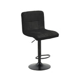 Scaun de bar ajustabil pe înaltime Remina, Catifea Neagra, Baza, Mata, Bej - Negru, 44x44x112 cm - Negru