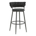 Scaun de Bar Alkia I textil, neagra, 50x56x95 cm