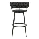 Scaun de Bar Alkia I textil, neagra, 50x56x95 cm
