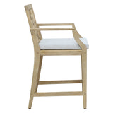 Scaun de bar Amalfi lemn masiv, bej, 59x64x105 cm