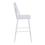 Scaun de bar Aurora I, polipropilena si metal, 42x47x99 cm - Alb