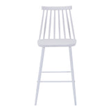 Scaun de bar Aurora I, polipropilena si metal, 42x47x99 cm - Alb