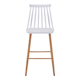 Scaun de bar Aurora I, polipropilena si metal, Diverse culori, 42x47x99 cm - Alb