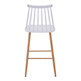 Scaun de bar Aurora I, polipropilena si metal, Diverse culori, 42x47x99 cm - Alb