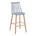 Scaun de bar Aurora I, polipropilena si metal, Diverse culori, 42x47x99 cm