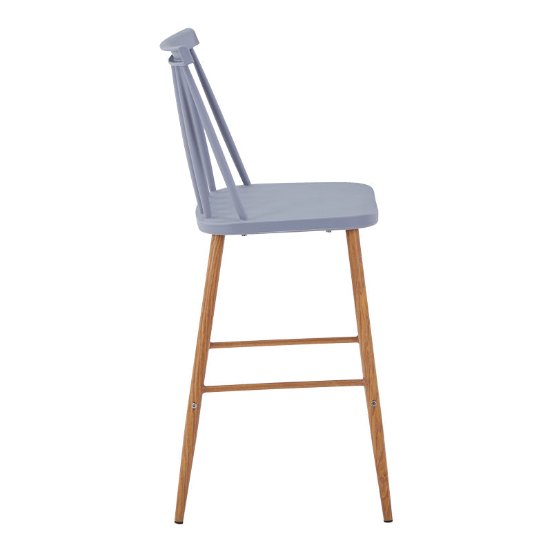 Scaun de bar Aurora I, polipropilena si metal, Diverse culori, 42x47x99 cm - Gri