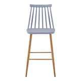 Scaun de bar Aurora I, polipropilena si metal, Diverse culori, 42x47x99 cm - Gri