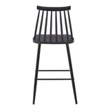 Scaun de bar Aurora I, polipropilena si metal, 42x47x99 cm - Negru