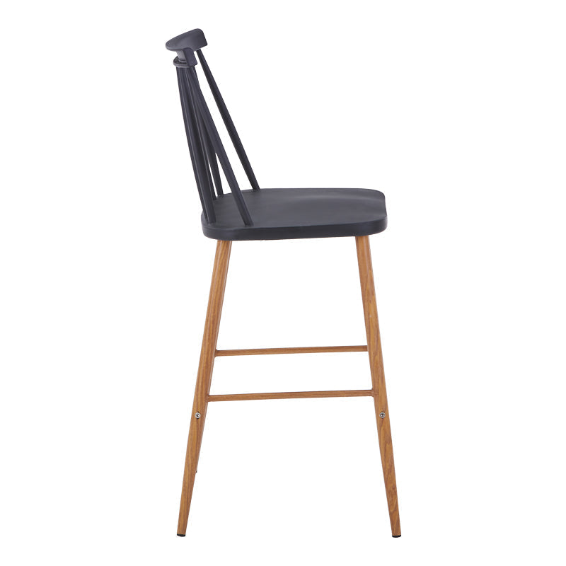 Scaun de bar Aurora I, polipropilena si metal, Diverse culori, 42x47x99 cm - Negru