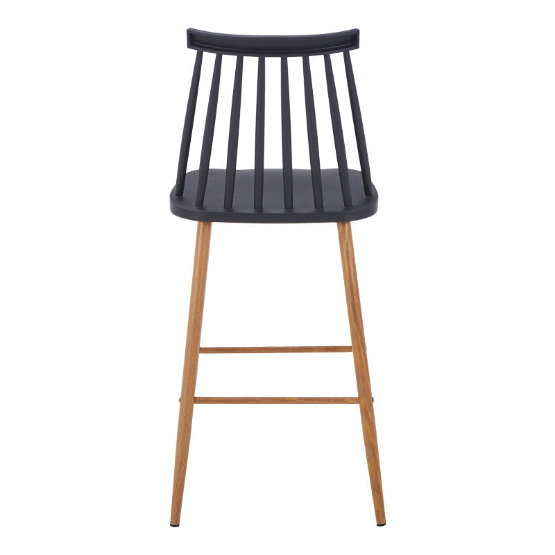 Scaun de bar Aurora I, polipropilena si metal, Diverse culori, 42x47x99 cm - Negru